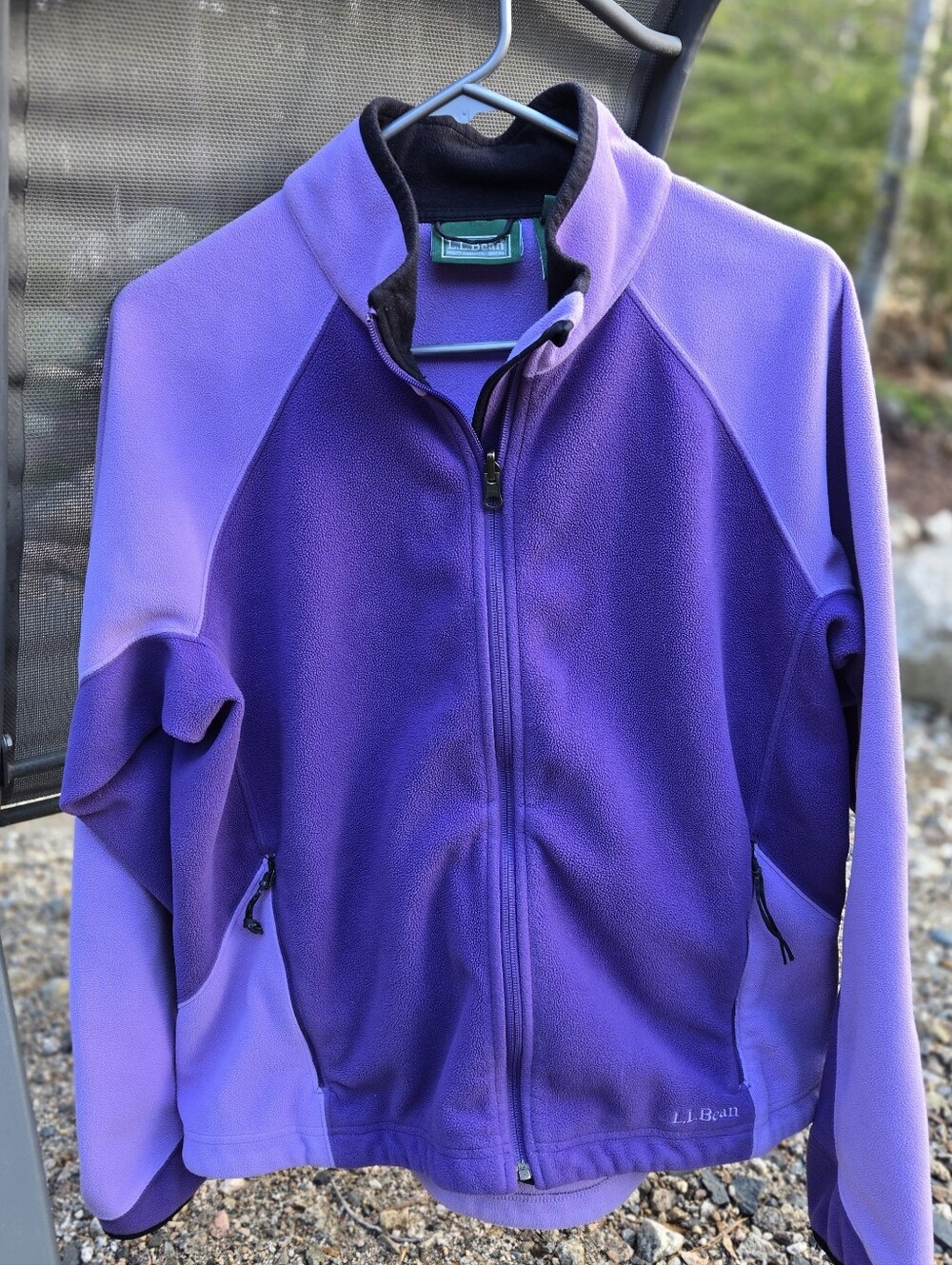 L.L. Bean Two-Tone Purple Fleece Jacket